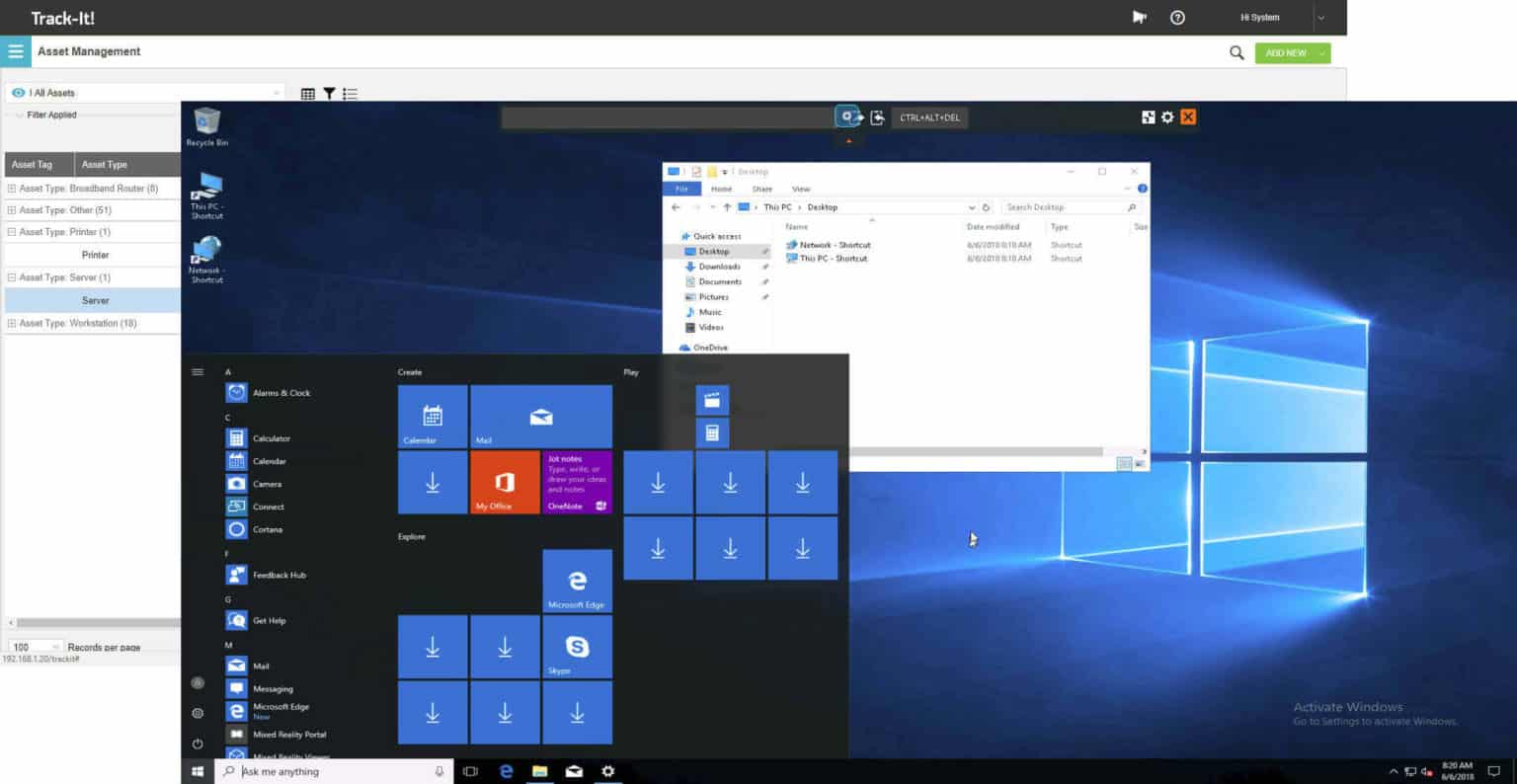 Remote Management Software for Training and Troubleshooting